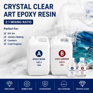 Crystal Clear Low Odor Epoxy Resin for Tray Casting Coating Casting and Sealing
