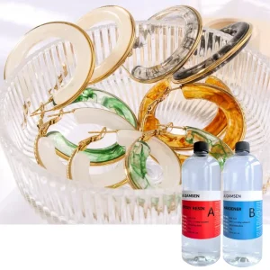 Low Viscosity Crystal Clear Epoxy Resin and Hardener 1:1 Mix Ratio Epoxy Resin Glue for Jewelry Making