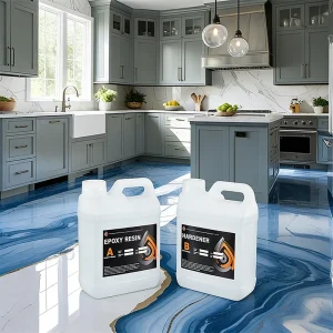 Metallic Epoxy Floor Resin High Gloss Decorative Epoxy Glue for Metal indoor Floor Commercial Shop Salon Hotel Ground