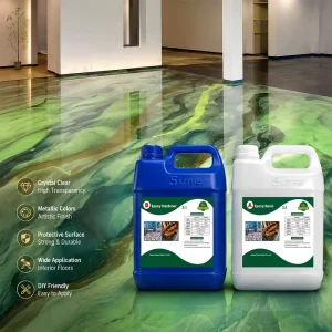 Metallic Water Based Epoxy Resin for Floor Coating Epoxy Primer Clear Epoxy for Top Coat