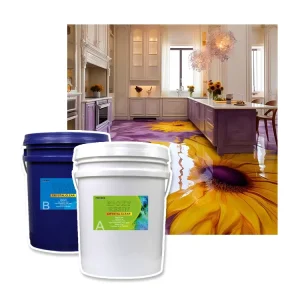 Mirror Effect High Gloss Epoxy Resin Floor Paint Liquid High Hardness Self Leveling Epoxy Resin for Resin Floor