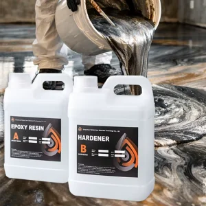 Natural Defoaming Clear Bright Surface Eco Friendly Wear Resistant Two Component Adhesive Epoxy Resin for Floor Coating