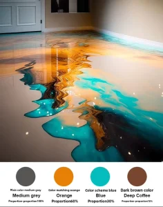 OEM ODM Heavy Duty Epoxy Flooring for Manufacturing Plants Chemical Resistant Epoxy Self Leveling Colored Sand Floor Paint