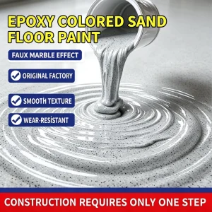 Outdoor Special Self Leveling High Hardness Epoxy Color Sand Marble Effect Floor Coating 20kg Barrel