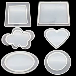 Oversize Resin Molds Shiny Epoxy Silicone Transparent Molds Concrete Plaster Large Silicon Mold for Coasters Casting