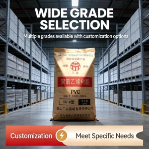 Polyurethane Resin PVC Resin Sg5 White PVC Resin Powder K Value 66 68