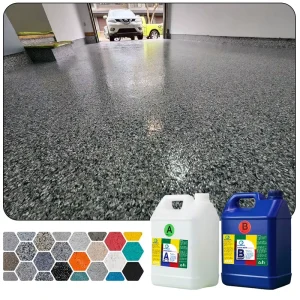 Premium Flooring Material Two Component Water Based Epoxy Resin Floor Paint Coating for Concrete Cement Floors