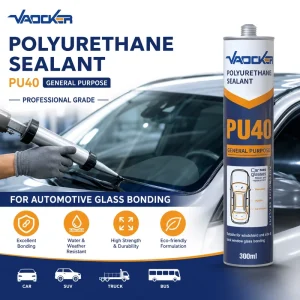 Professional Grade PU40 General Purpose Polyurethane Sealant Automotive Windshield Glass Bonding PU Adhesive 300ml Cartridge