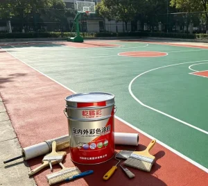 Professional Outdoor Sports Ground Acrylic Paint Court Surface Coating Roller Brush Application for Commercial Industrial Use