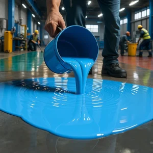 Purple Eco Friendly Water Based Epoxy Liquid Floor Paint Impact Wear Resistant Durable Brush Floor Coating