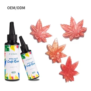 R S Nail Easy Defoaming High Brightness Bubble Free Clear UV Resin Type Hard Crystal Liquid UV Resin Cure Diy Resin Petal