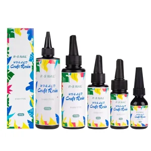 R S Nail Support OEM Bottle Smooth Surface UV Resin Hard High Brightness Clear UV Resin Liquid for Making Curing Craft
