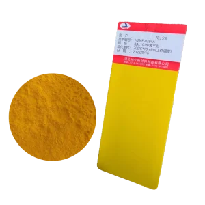 RAL1018 Semi Gloss Yellow Outdoor Indoor Table Coating Paints Smooth Polyester Epoxy Electrostatic Powder Spray Application