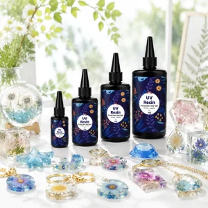 Resin Art Material Crystal Clear UV Resin Hard for DIY Mold Jewelry Handmade Craft UV Curing Resin Crystal Liquid