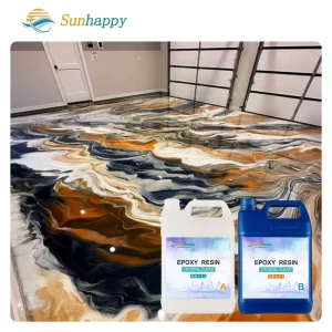 Resin Epoxy Liquid 3D Floor Coating High Gloss Metallic Eco Friendly Anti Slip Construction Use