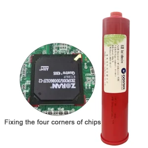 用于 SMT PCB 组装和 LED 模板印刷的高温红色环氧树脂粘合剂 单组份强力粘合
