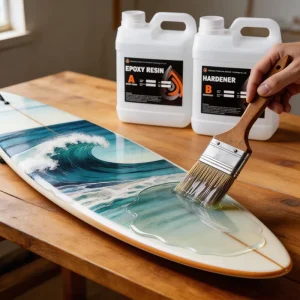 Saltwater Corrosion Resistant 2 1 Epoxy Resin High Hardness Bright Surface Resin Coating for Surfboard and Marine Use