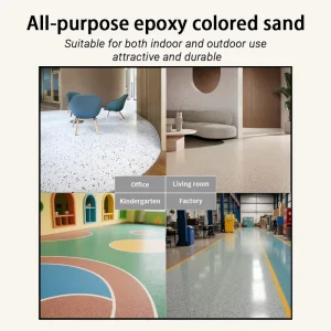 Scratch Resistant Concrete Factory Warehouse Water Based Resin Epoxy Colored Sand Floor Paint Coating