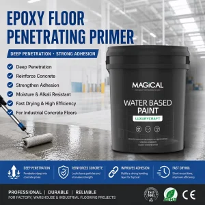 Scratch Resistant Transparent Eco friendly Two Part Water based Self Leveling Epoxy Resin Floor Coating for Shopping Malls