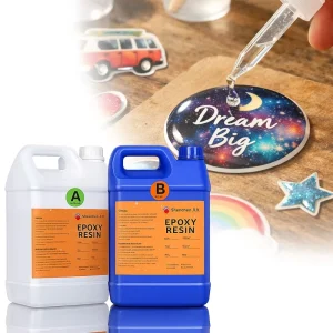 Scuff Proof Transparent Epoxy Doming Resin for Branding Labels 3D Dome Effect Professional Grade Liquid Packing VOCs