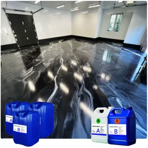 Self Leveling 3D Art Flooring Epoxy Resin and Hardener Metallic Epoxy Floor Coating for Cement Floor Working