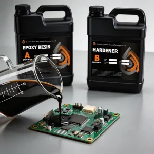 Self-Leveling 5:1 Eco-friendly Epoxy Resin High Hardness Natural Self-Defoaming Black Resin for Electronic Woodworking