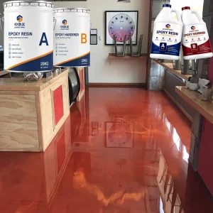 Self-Leveling Clear Epoxy Resin Flooring 3D Metallic Floor Coating for Concrete Floor