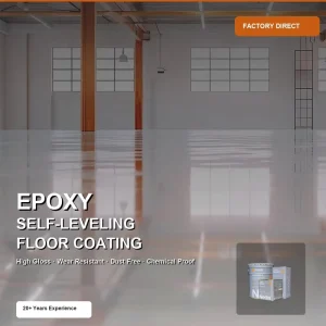 Self Leveling Epoxy Floor Paint Indoor Wear Resistant Dust Free High Gloss for Indoor Factory Warehouse Concrete