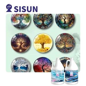 Self Leveling High Gloss Uv Glue Low Odor Low Shrinkage Uv Resin Doming Sticker Resin Glue