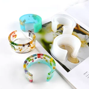 Semi Open C Shaped Round Mold De Resin Bangle Bracelet Jewelry Casting Resin Mould DIY Rein Craft Silicone Mold