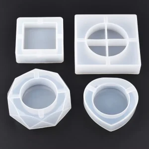 Silicone Mold Ashtray Resin Mold Heart Square Mold for DIY Resin UV Crystal Epoxy Crafts Crystal Ashtray Home Decoration