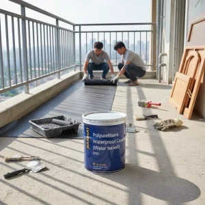 Single Component Waterborne PU for Metal Wood Substrate Waterproofing Anti Corrosion Flexible W 15 Waterproof Coating