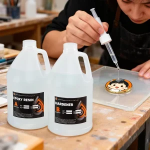 Soft Epoxy Resin Double Component Adhesive for Flexible Dome Stickers Construction Use