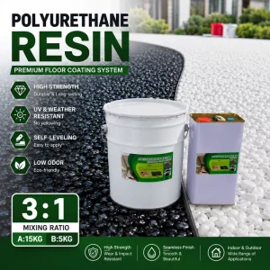Strong Polyurethane Glue for Resin Bound Paving UV Stable PU Binder for Aggregate Stone Bonding Permeable Driveway Resin Glue
