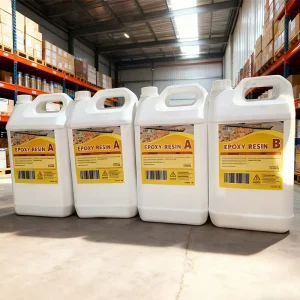 THB UV Epoxy Double Component Adhesive Stone Bonding Resin 2 1 3 1 for Stone Carpet Floor Wall Surface High Adhesion 15kg Group