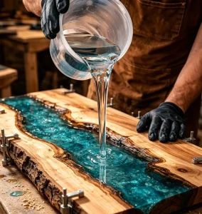 Thick Pour Epoxy Resin for River Table Bubble Free Crystal Clear Self Leveling Coating Wood Casting Kit