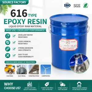 Transparent 616 E54 Modified Anti Corrosion Low Viscosity Electronic Grade Potting Epoxy Resin Multi use