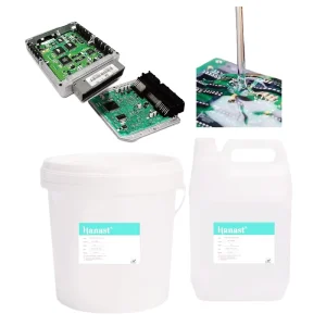 Transparent Two Component Silicone Potting Compound Liquid Flexible Epoxy Resin Thermally Conductive Low Viscosity