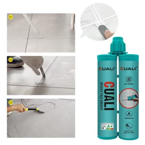 Two Tube Professional Epoxy Grout OEM ODM Accepted Waterproof Anti Mold Scratch Resistant for Floor Joints