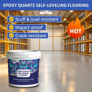 Two component Marble Effect Coloured Sand High Gloss Self leveling Epoxy Resin Floor Paint for Cement and Ceramic Tile Floors