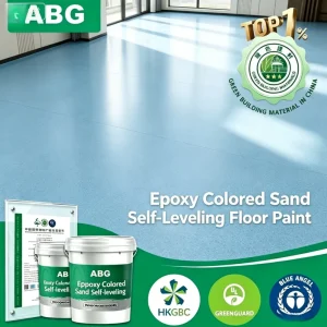 UV Proof Waterproof Epoxy Colored Sand Self Leveling Floor Paint with Anti Fading Sand Weather Resistant Epoxy Resin Floor Coat