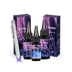 UV Resin Kit with Light Strong Bonding Craft Resin Set for Glass Acrylic Repair Mainly Epoxy Seconds Curing