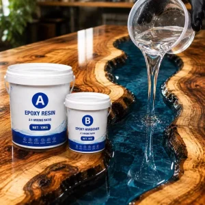 UV Resistant Clear Casting Epoxy Resin for Wood Countertop DIY Wood and Resin Furniture