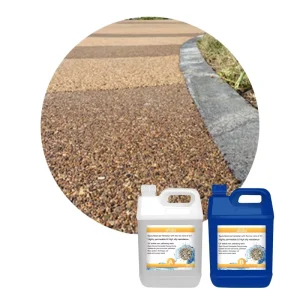 UV Resistant Clear Epoxy Resin Pebble Stones Heat Bound Outdoor Floor Coating Adhesive Construction Sealant