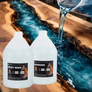 UV Resistant Eco Friendly Deep Pour Epoxy 2 1 Crystal Clear Self Leveling for Professional River Table Construction