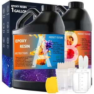 Upgraded Crystal Clear Epoxy Resin and Hardener 5X Anti Yellowing Art Craft Resin DIY Resin Art Jewelry