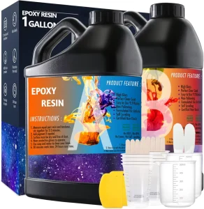 Upgraded Epoxy Resin Hardener Crystal Clear with Anti Yellowing for DIY Resin Art Jewelry Woodworking