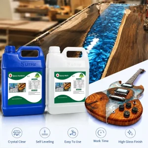 Water Based Crystal Clear Casting Resin 2 Part Bulk Epoxy Resin and Hardener Art Resin for Wood Furniture