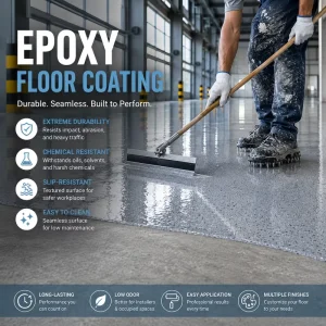 Waterproof Water-based Epoxy Coating Anti-slip Self-leveling Strong Adhesion Flooring Resin Quartz Sand Durable Floor Floors