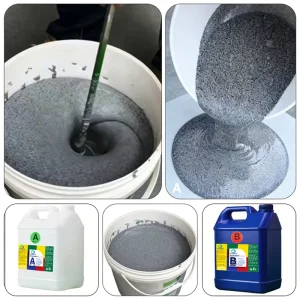 Waterproof Wear Resistant Epoxy Floor Coating Self Leveling Colored Sand Epoxy Floor Coating for Interior & Exterior Concrete